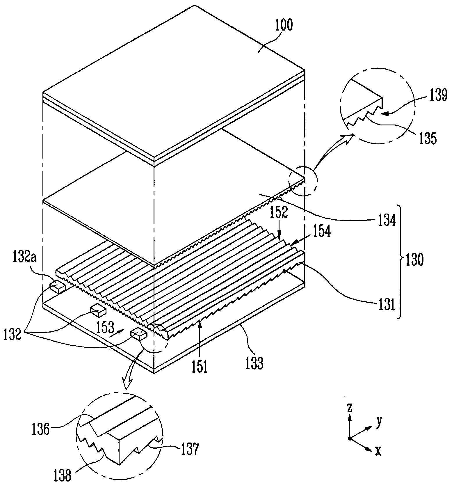 Light guide member and backlight unit including light guide member