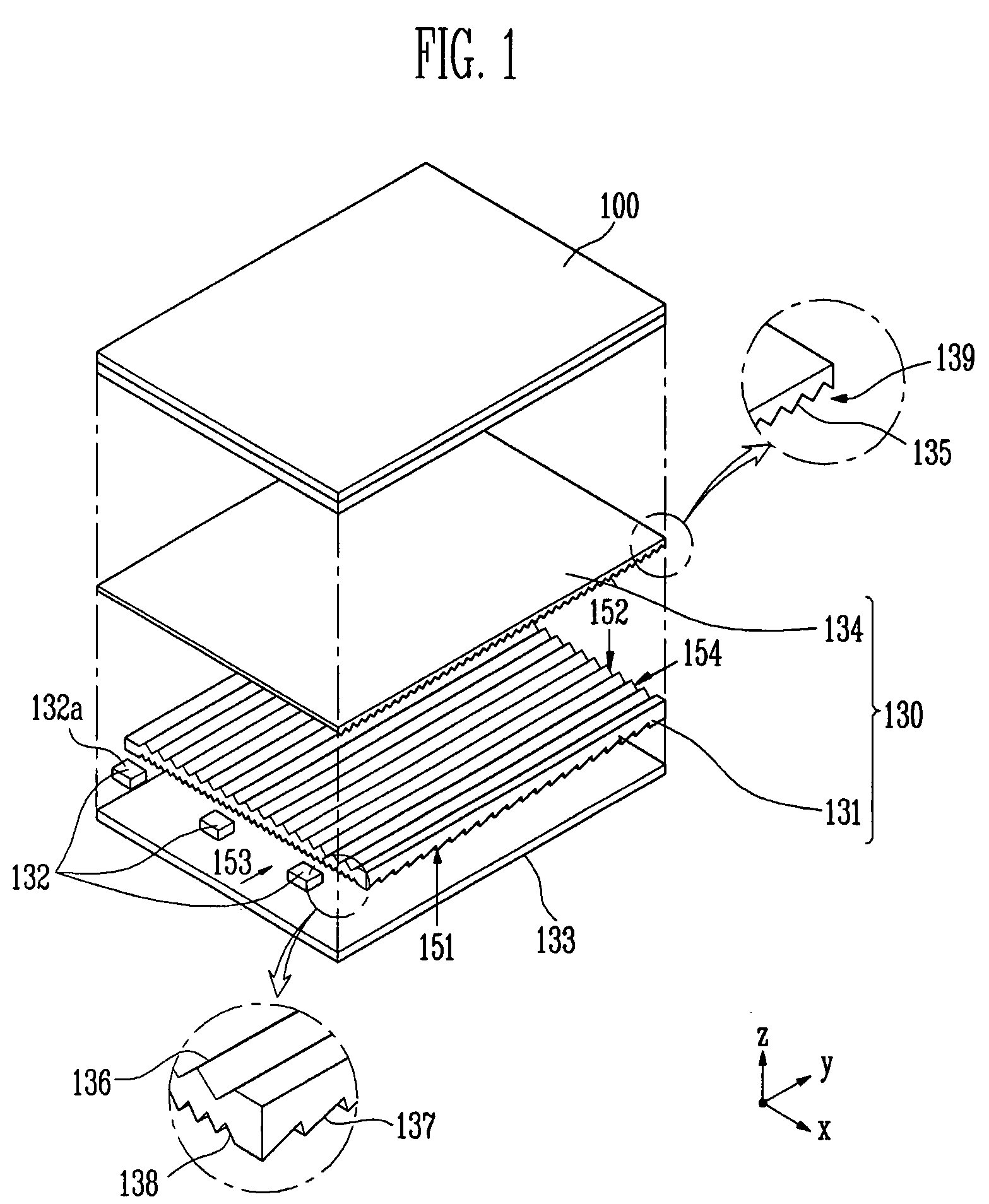 Light guide member and backlight unit including light guide member