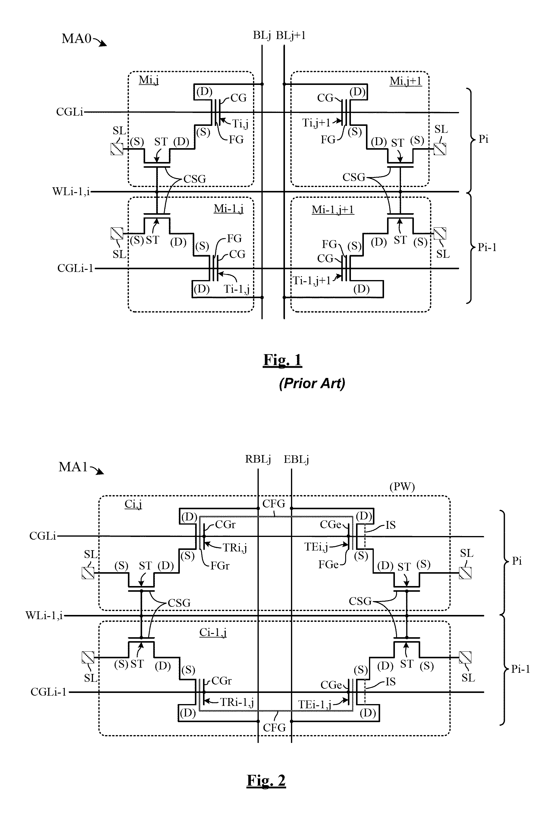 Individually read-accessible twin memory cells