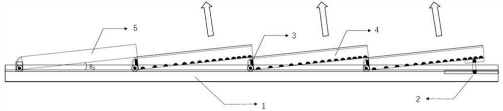 Large-area light source structure with laminated adjustable light-emitting areas