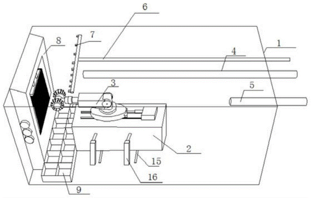 Dust production simulation experiment device for heading machine cutting head and experiment method thereof