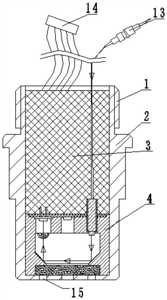 Diffusion type spectral absorption methane probe with explosion-proof performance