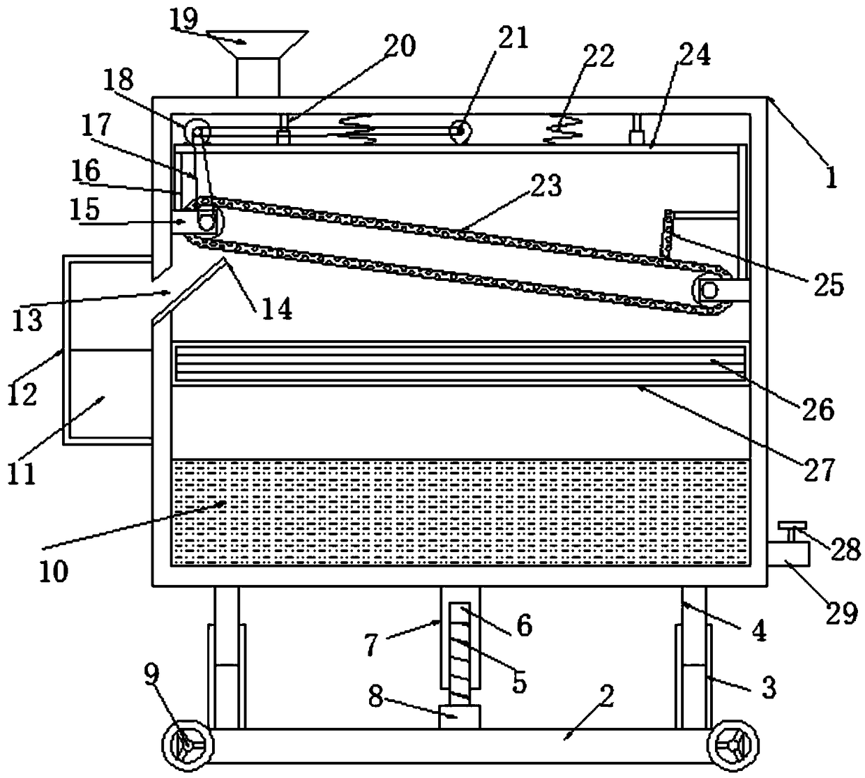 Device for recycling and utilizing domestic wastewater