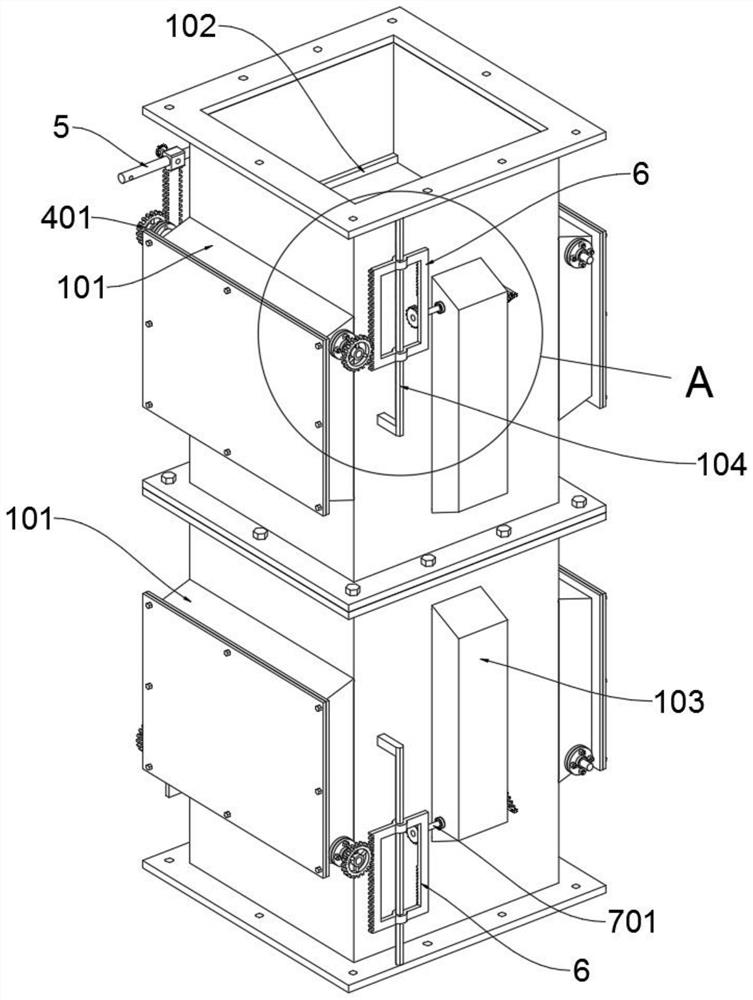 A double-layer double-door electric flap valve