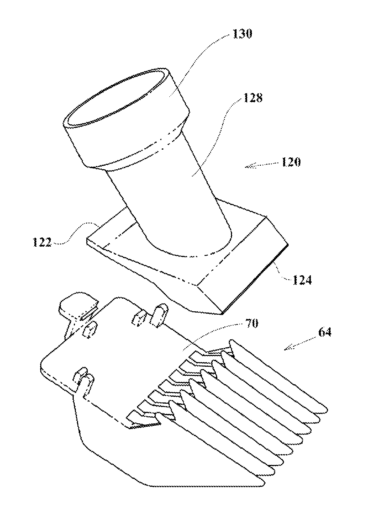 Attachment guide comb conduit