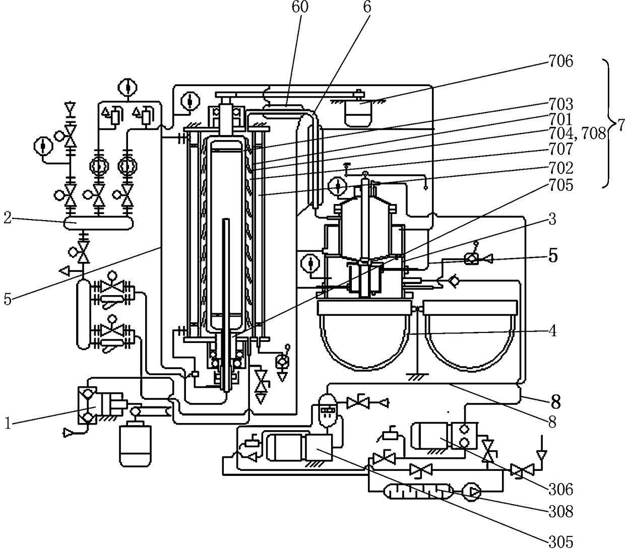 A continuous boiling equipment for ultra-low temperature healthy candies