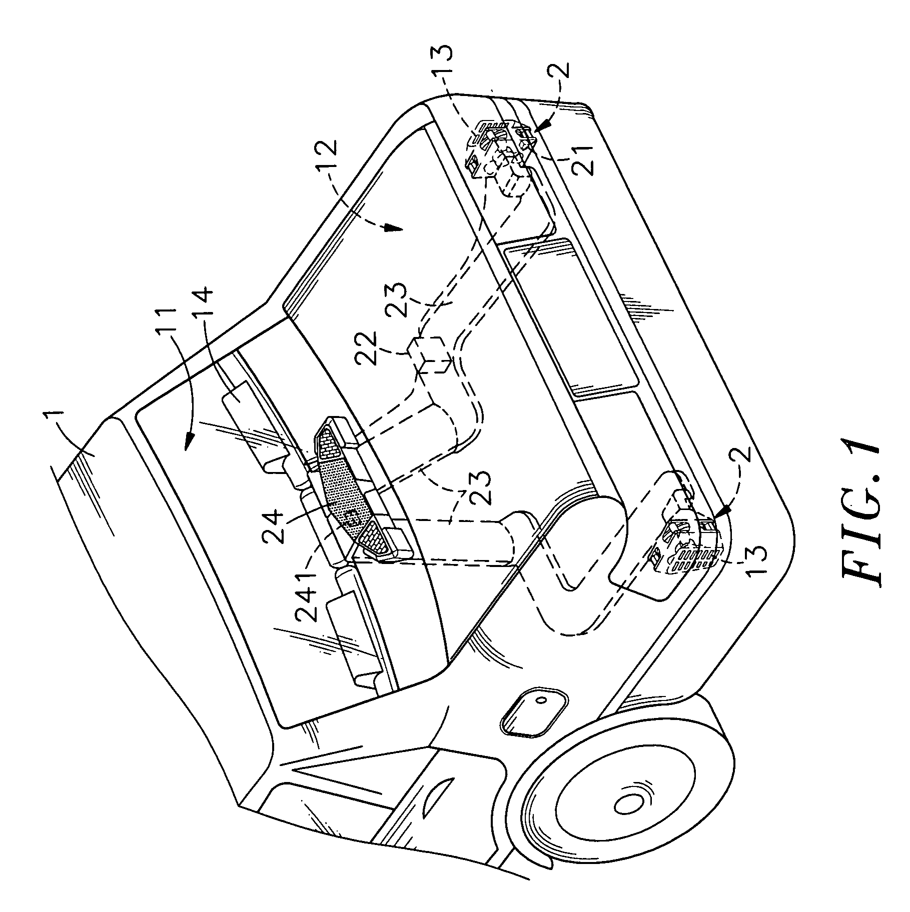 Motor vehicle air cooling method and system