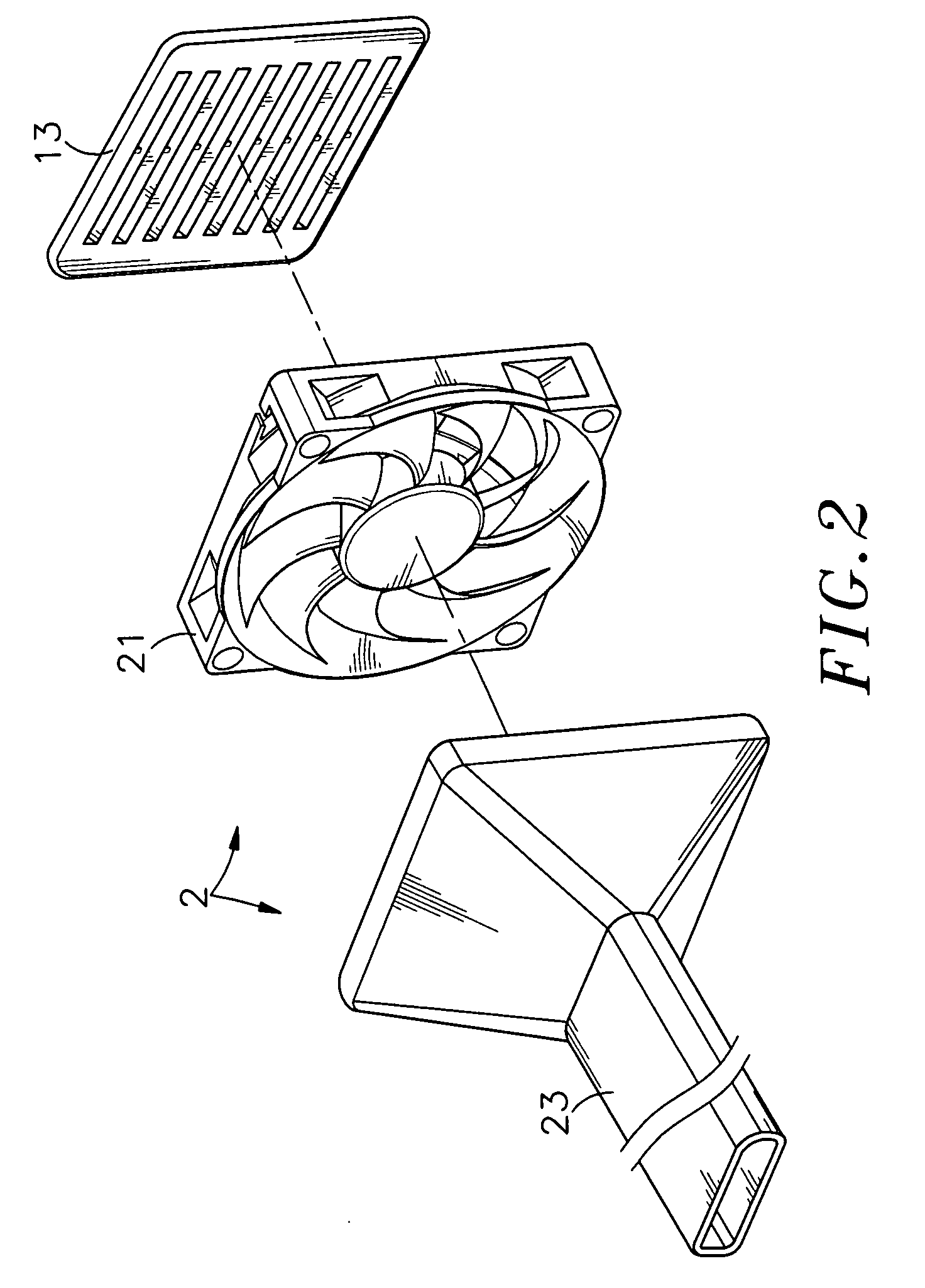 Motor vehicle air cooling method and system