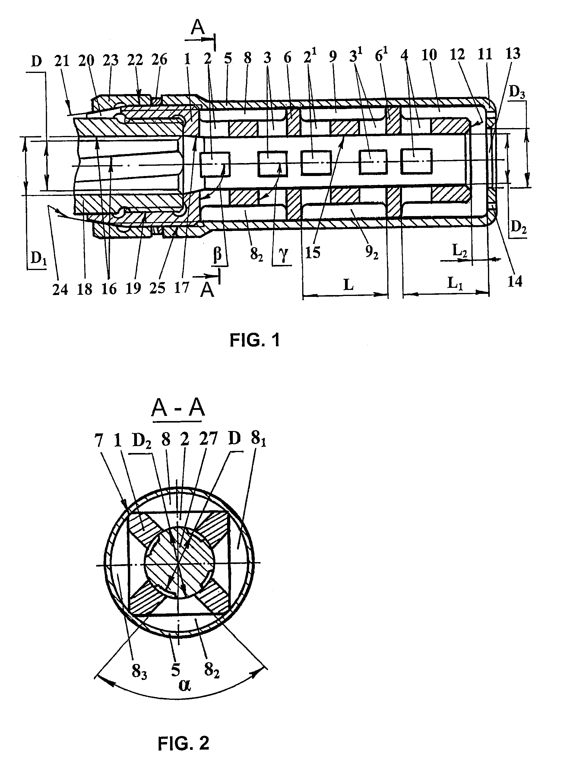 Barrel-mounted device for a firearm