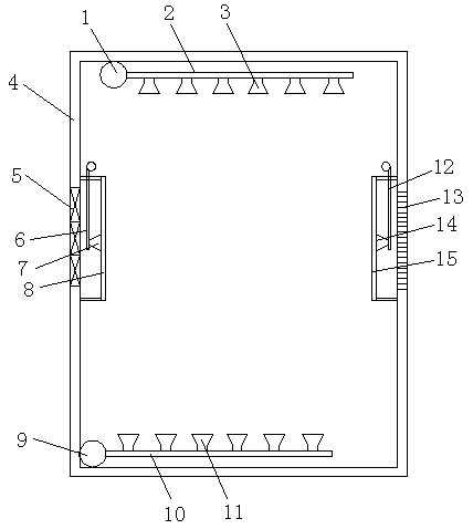 Automatic dust removal electric power distribution cabinet