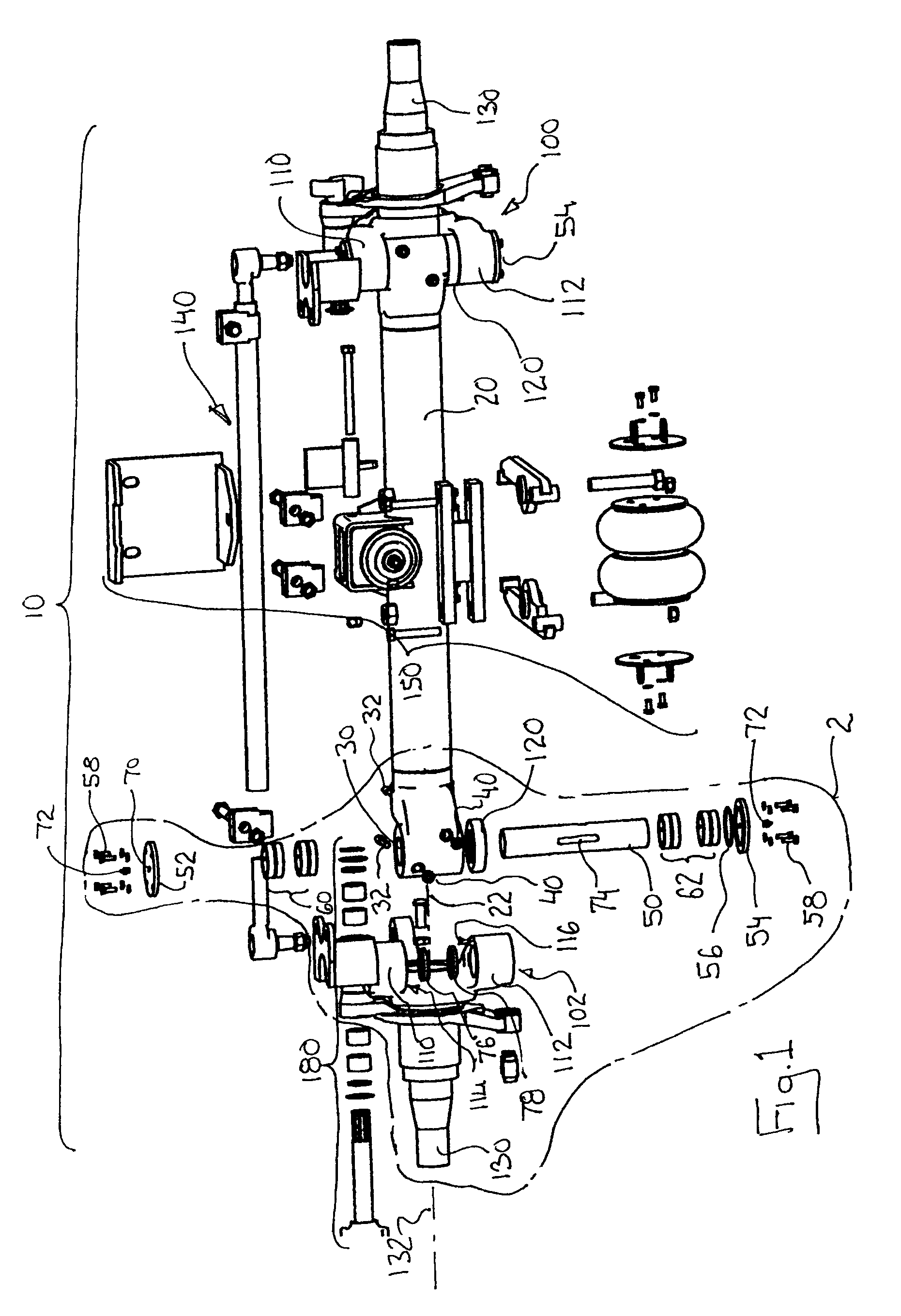 Steer axle assembly