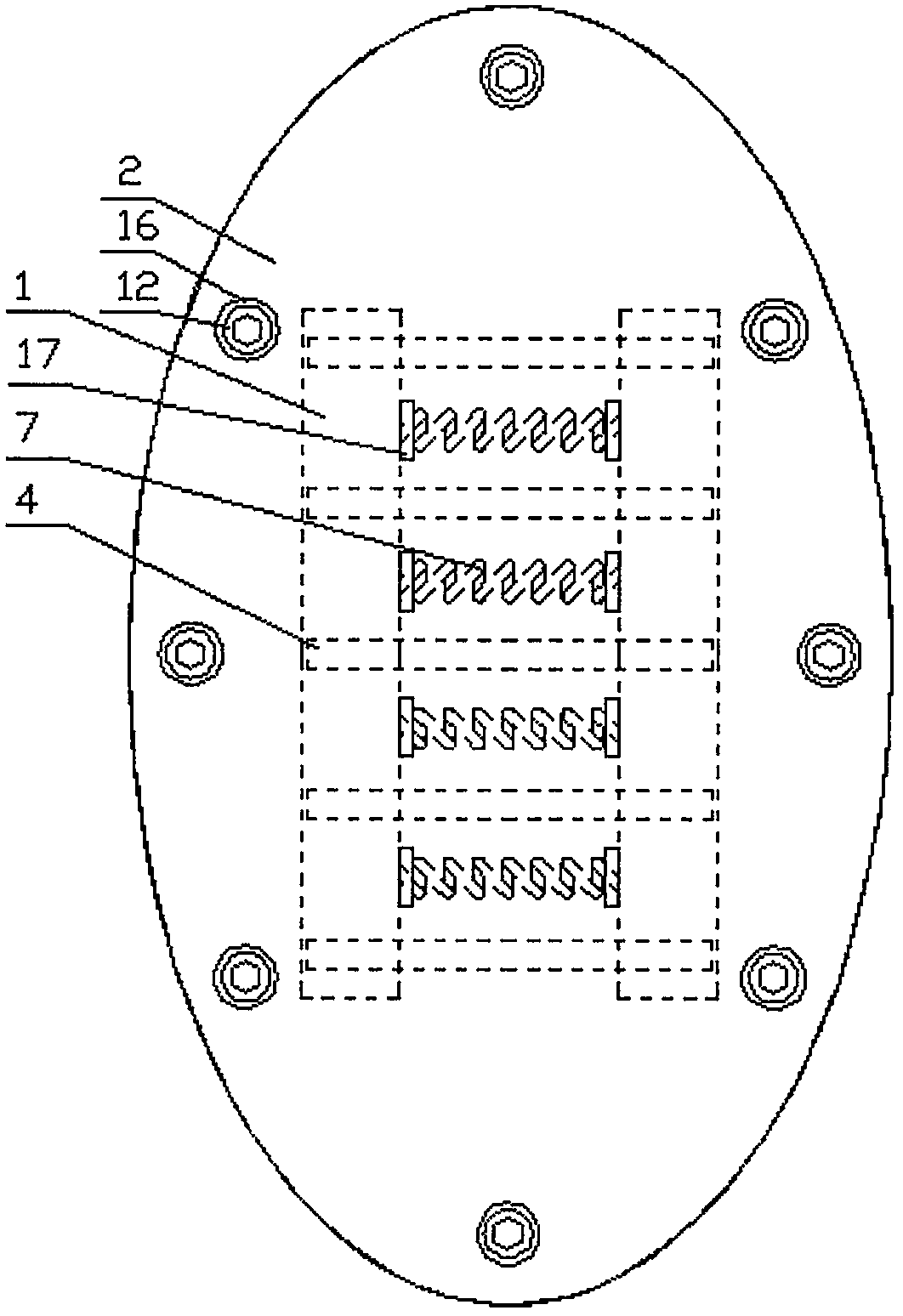 A road bridge crack reinforcement device