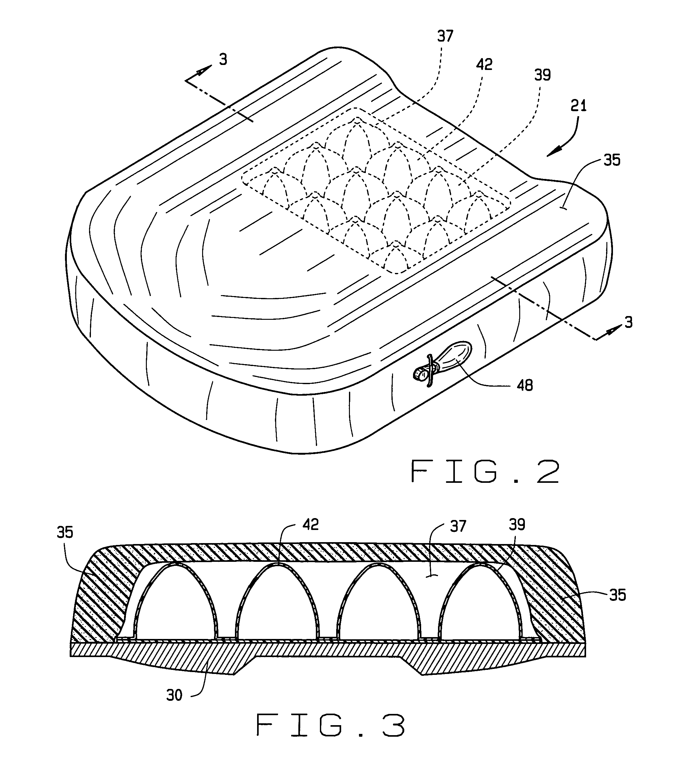 Chair with inflatable cellular insert