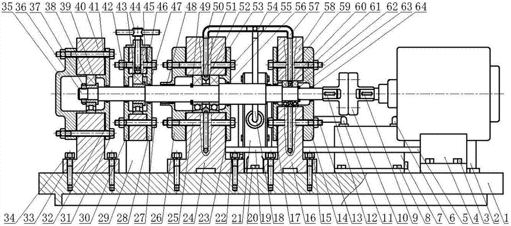 Forced oil lubricated high-speed rolling bearing test bench