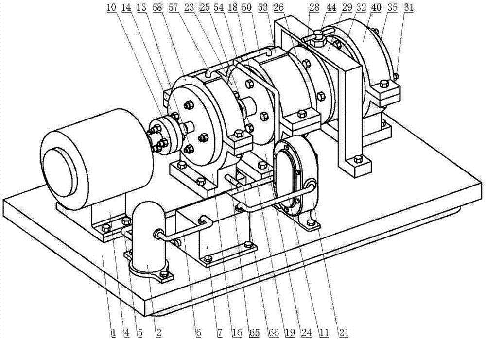 Forced oil lubricated high-speed rolling bearing test bench