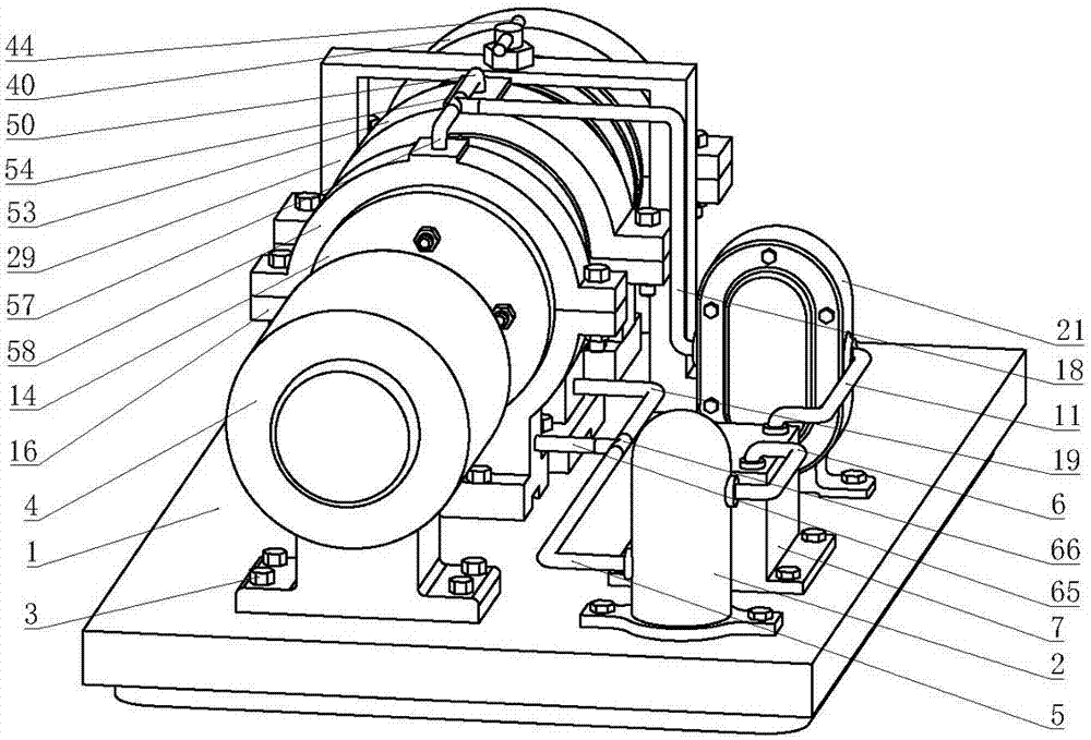 Forced oil lubricated high-speed rolling bearing test bench