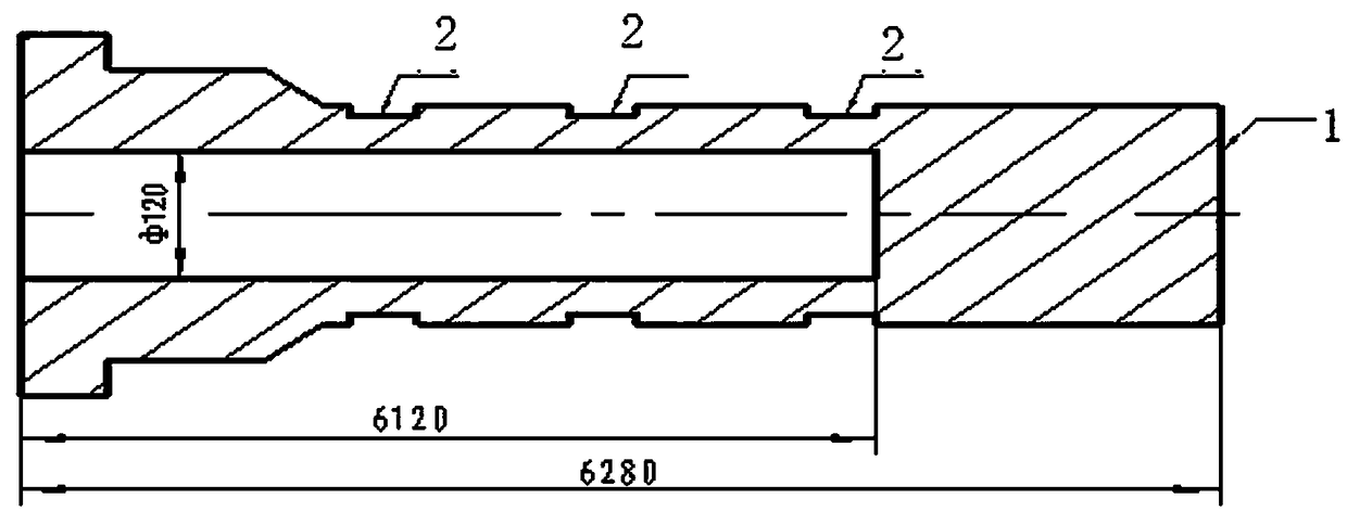 Machining technology of tubular mold inner hole of stepped hole