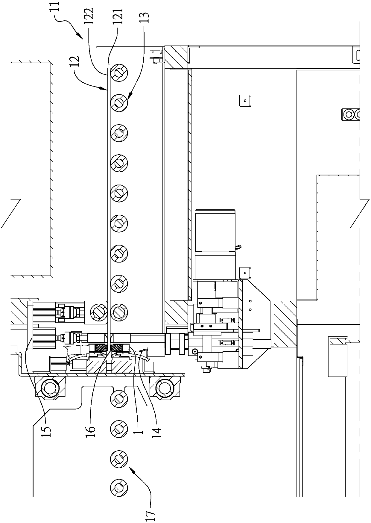 Film scrap removal structure