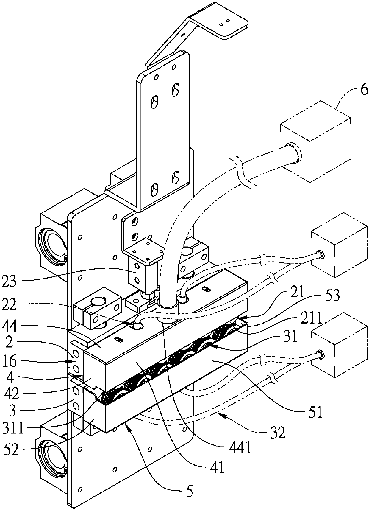 Film scrap removal structure