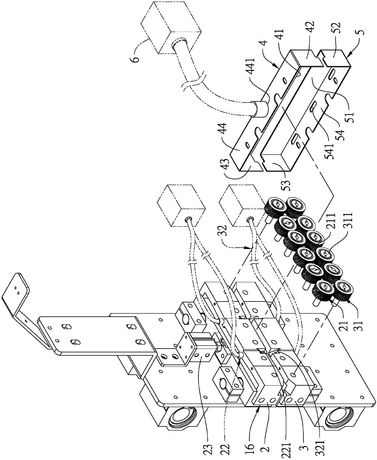 Film scrap removal structure