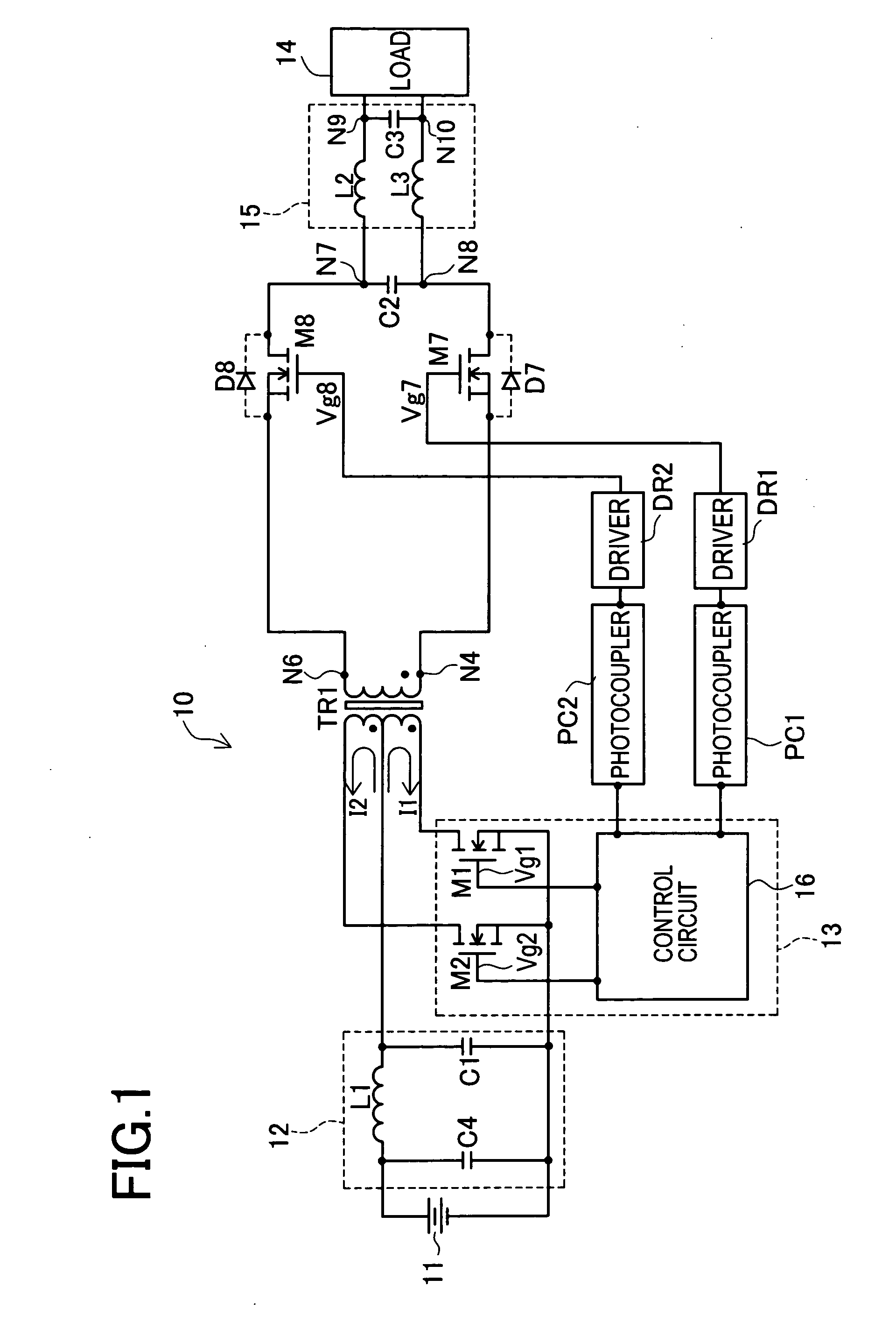 DC/AC converter circuit and DC/AC conversion method