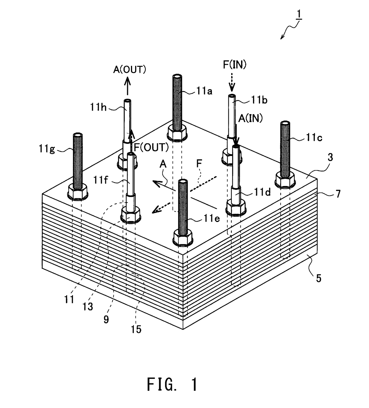 Flat plate type fuel cell