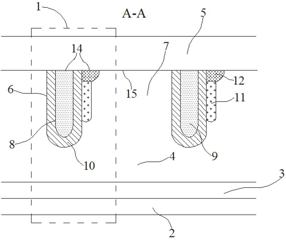 Enhanced grooved Schottky diode rectification device and fabrication method thereof