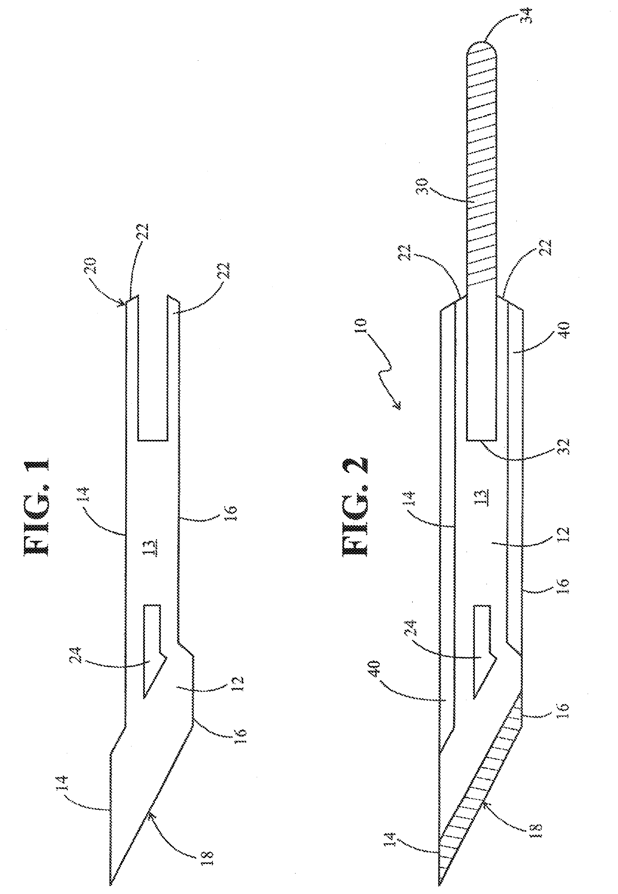 Monopolar electrosurgery blade and electrosurgery blade assembly