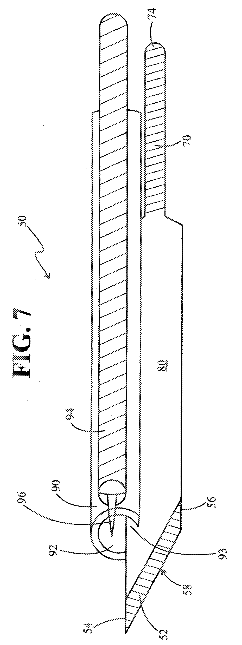 Monopolar electrosurgery blade and electrosurgery blade assembly