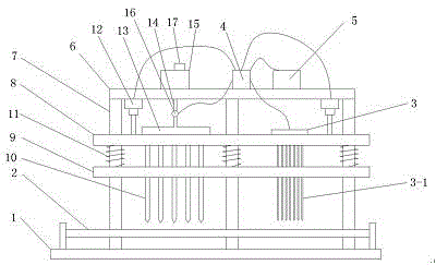 Saline injection device with function of supplementing amino acids to meat products