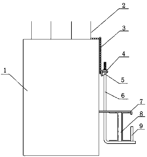 A kind of fine-tuning support for pile cap bottom mold support beam