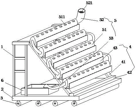 Soilless culture plant growing rack