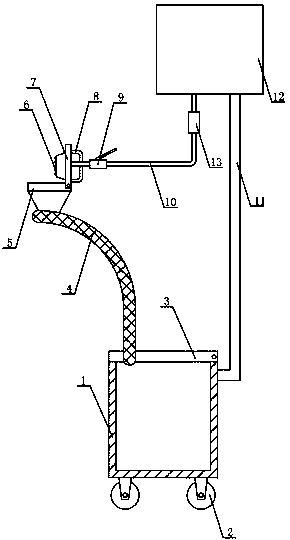 Movable spitting device for respiratory medicine department