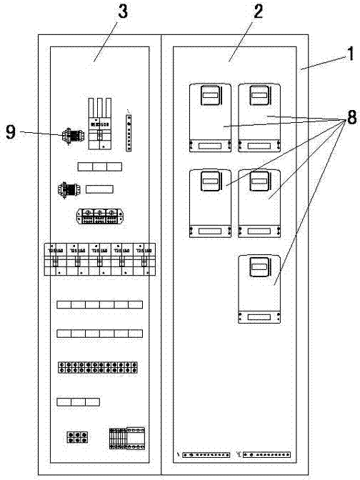 Vertical concentrated meter reading box