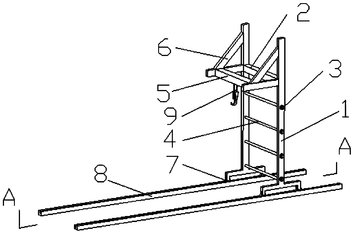 Movable internal supporting device for foundation pit support and using method of movable internal supporting device