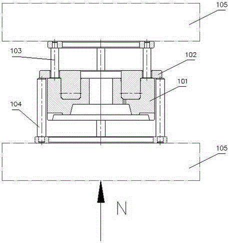 Spherical hinge die and die opening method thereof