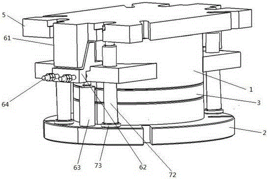 Spherical hinge die and die opening method thereof