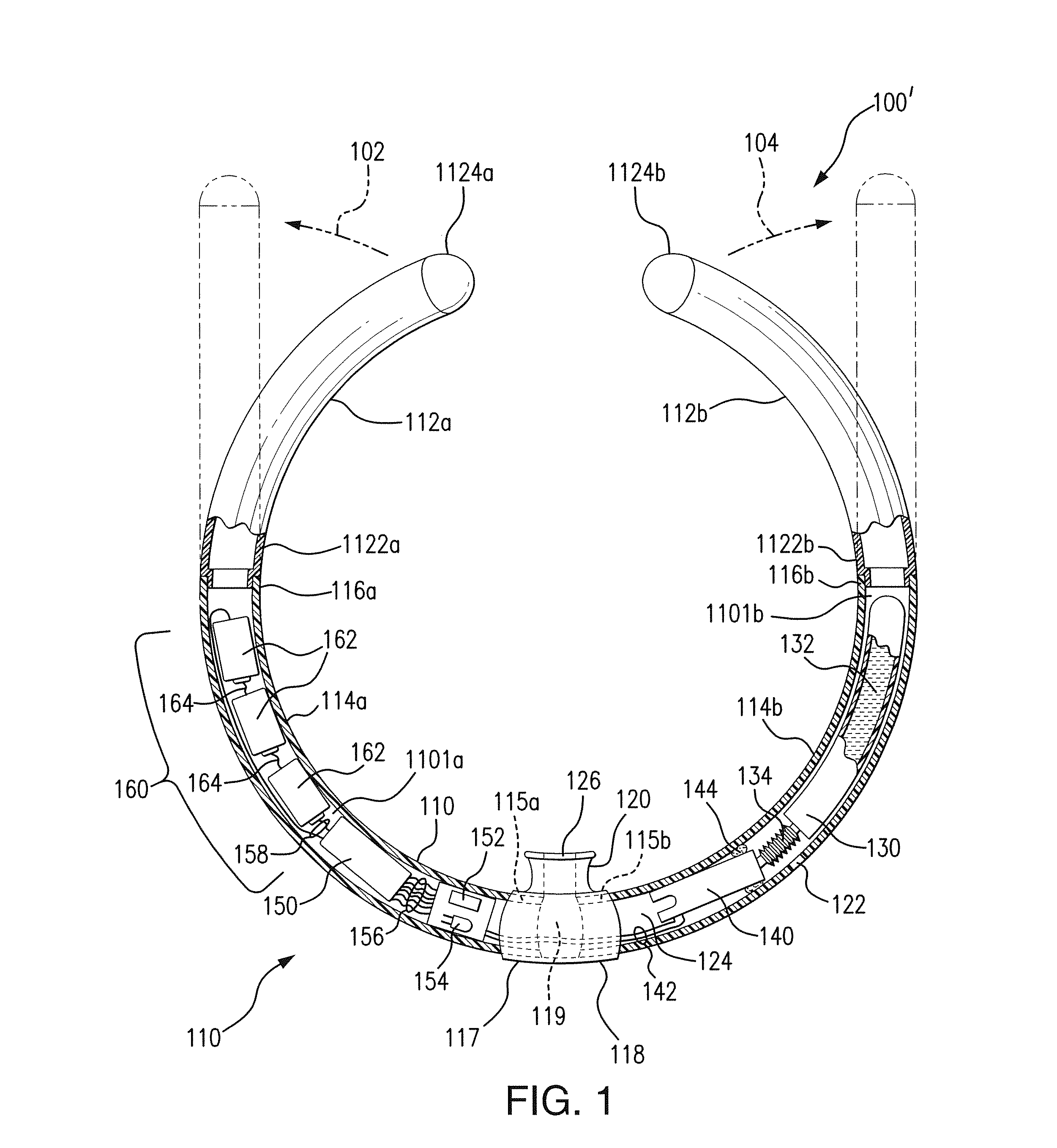 Wearable electronic simulated smoking device