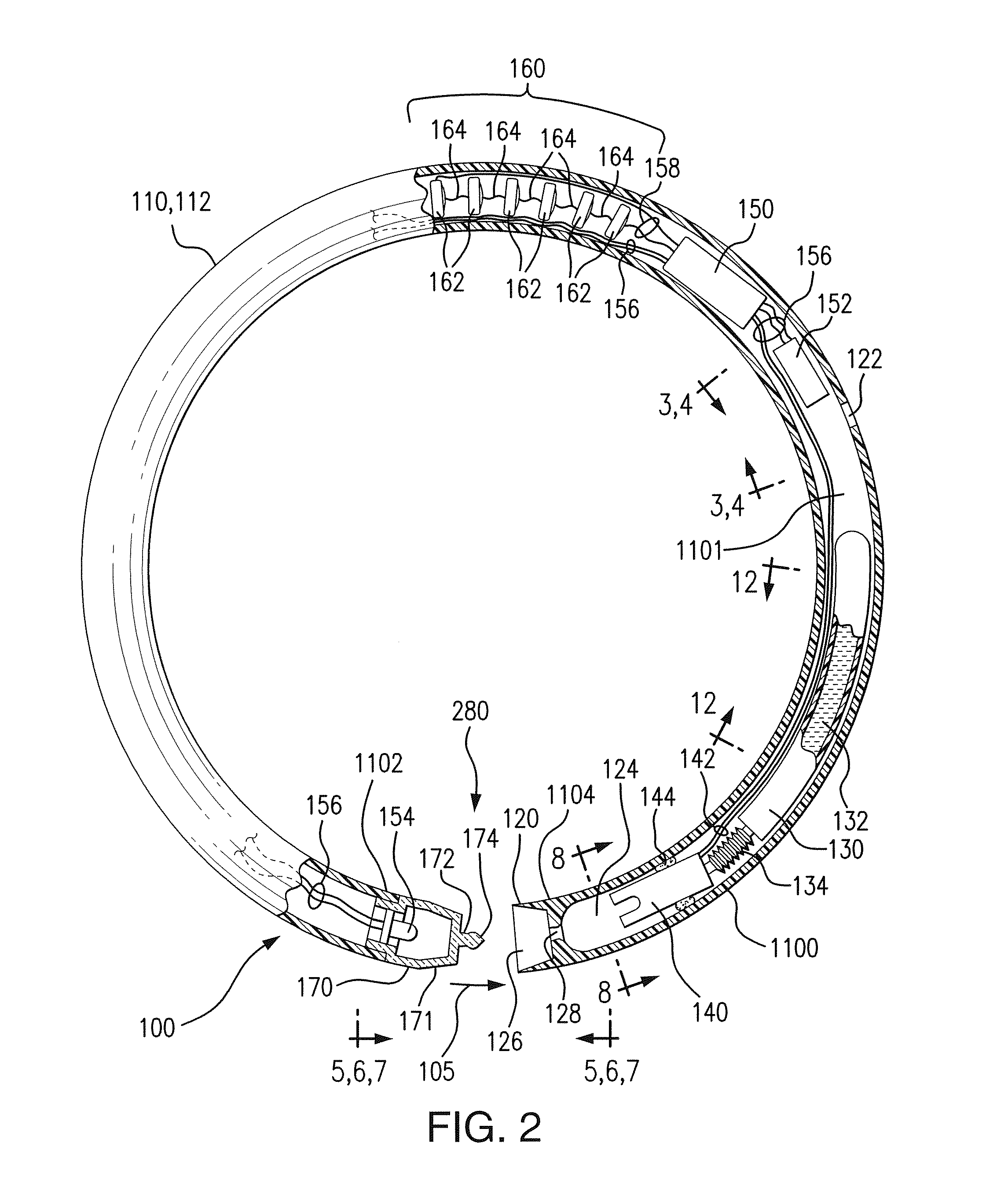 Wearable electronic simulated smoking device