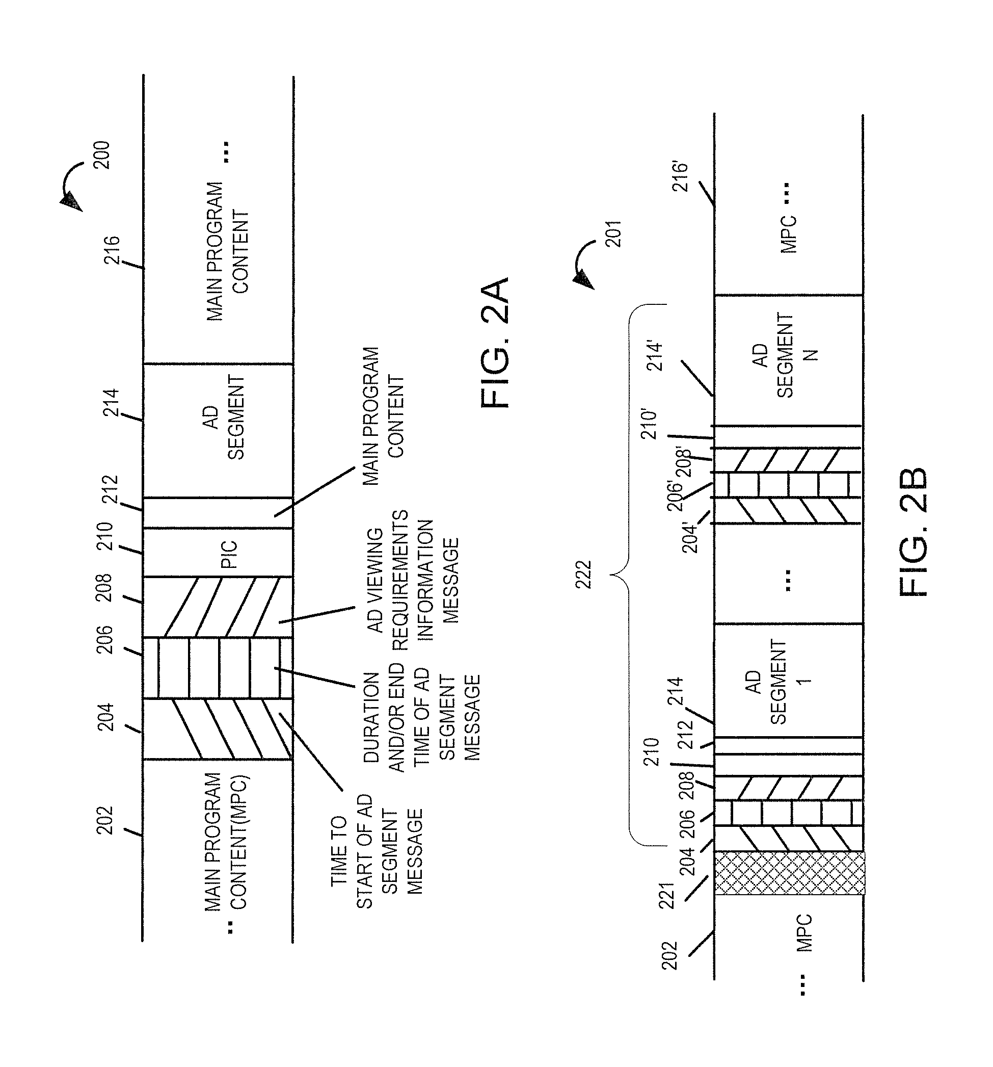 Use of multiple embedded messages in program signal streams