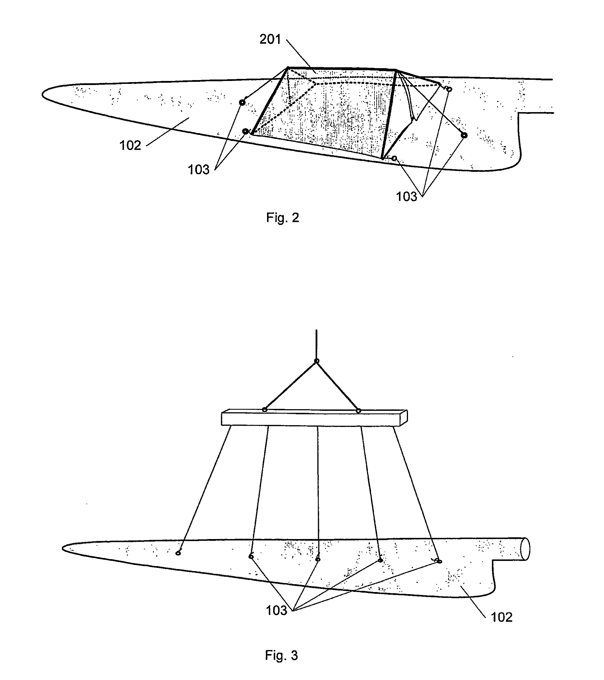 Attachment Devices on a Wind Turbine Blade and a Method of Servicing Utilising these Device