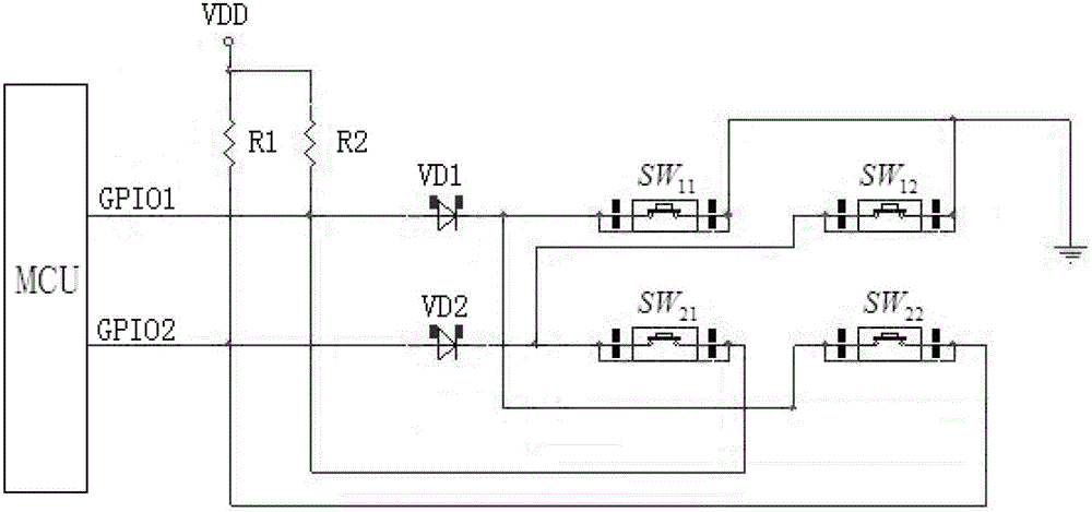 A key detection circuit and detection method