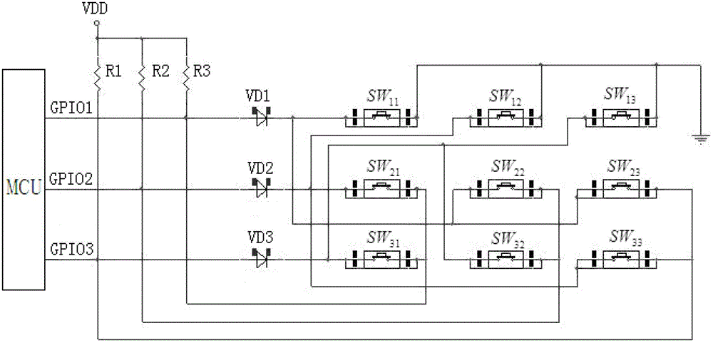 A key detection circuit and detection method