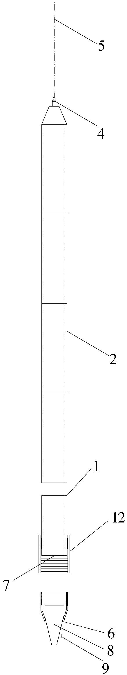 Sampler for underground water at fixed depth