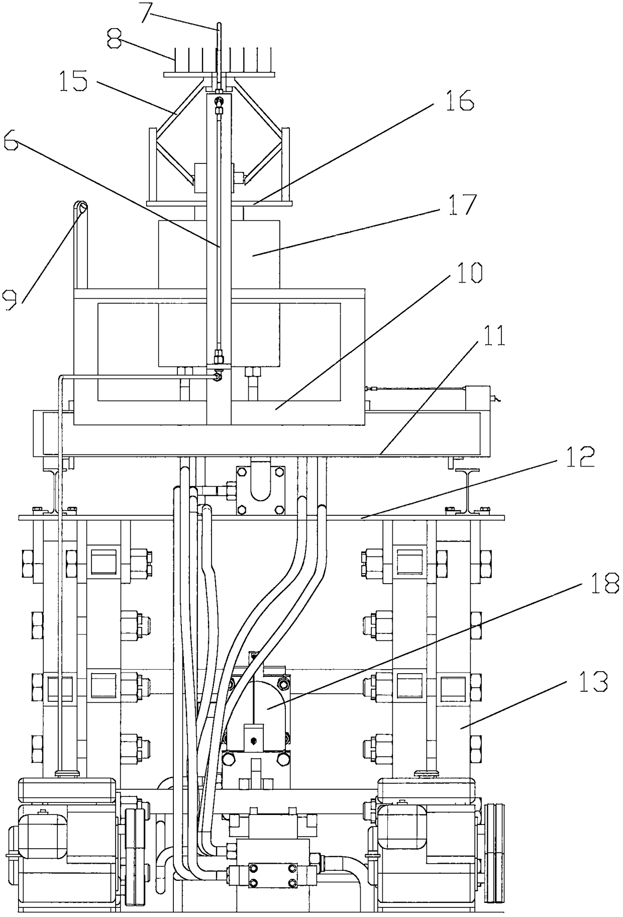 An intelligent high-altitude street lamp cleaning machine