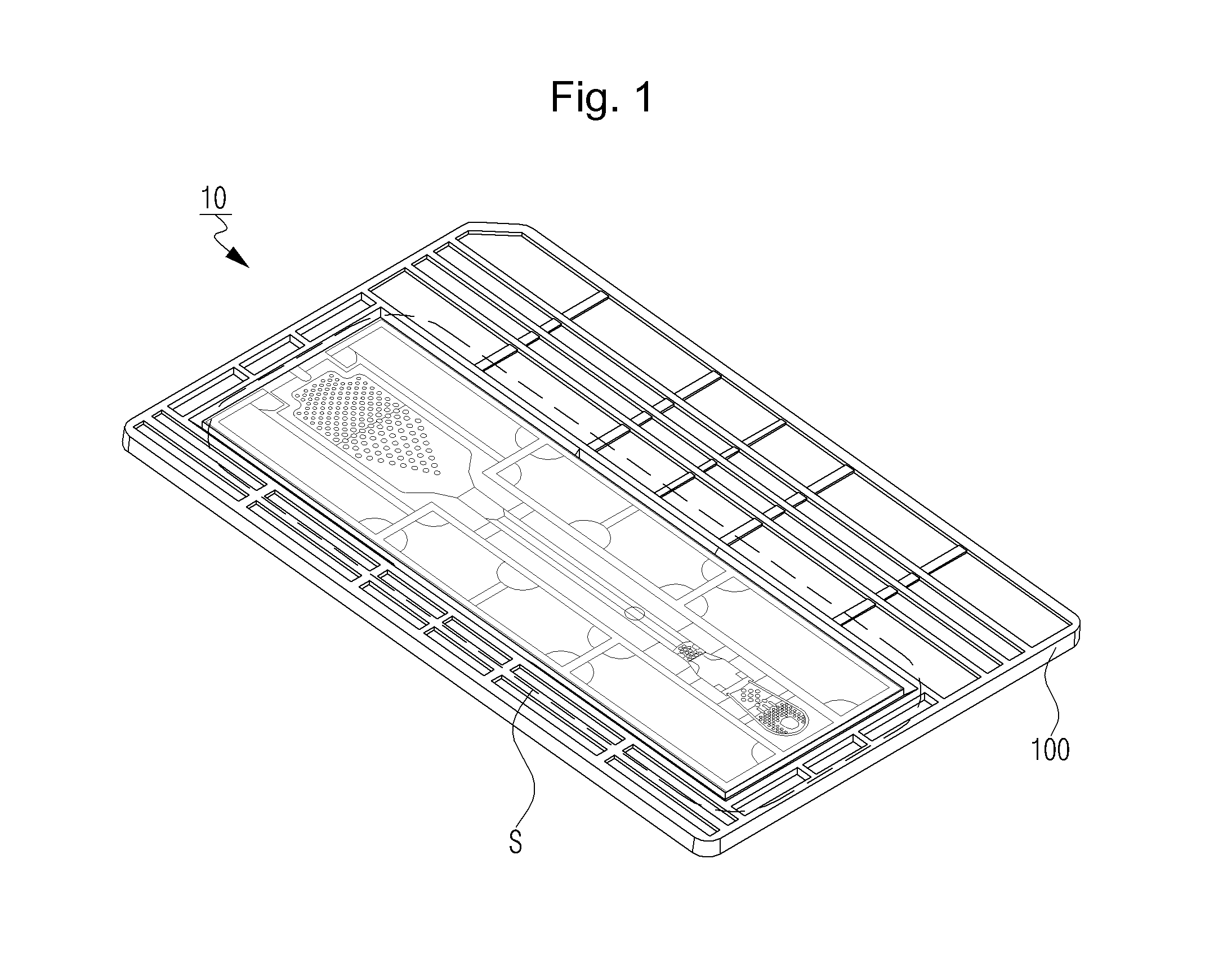 Chip for analyzing fluids being moved without an outside power source