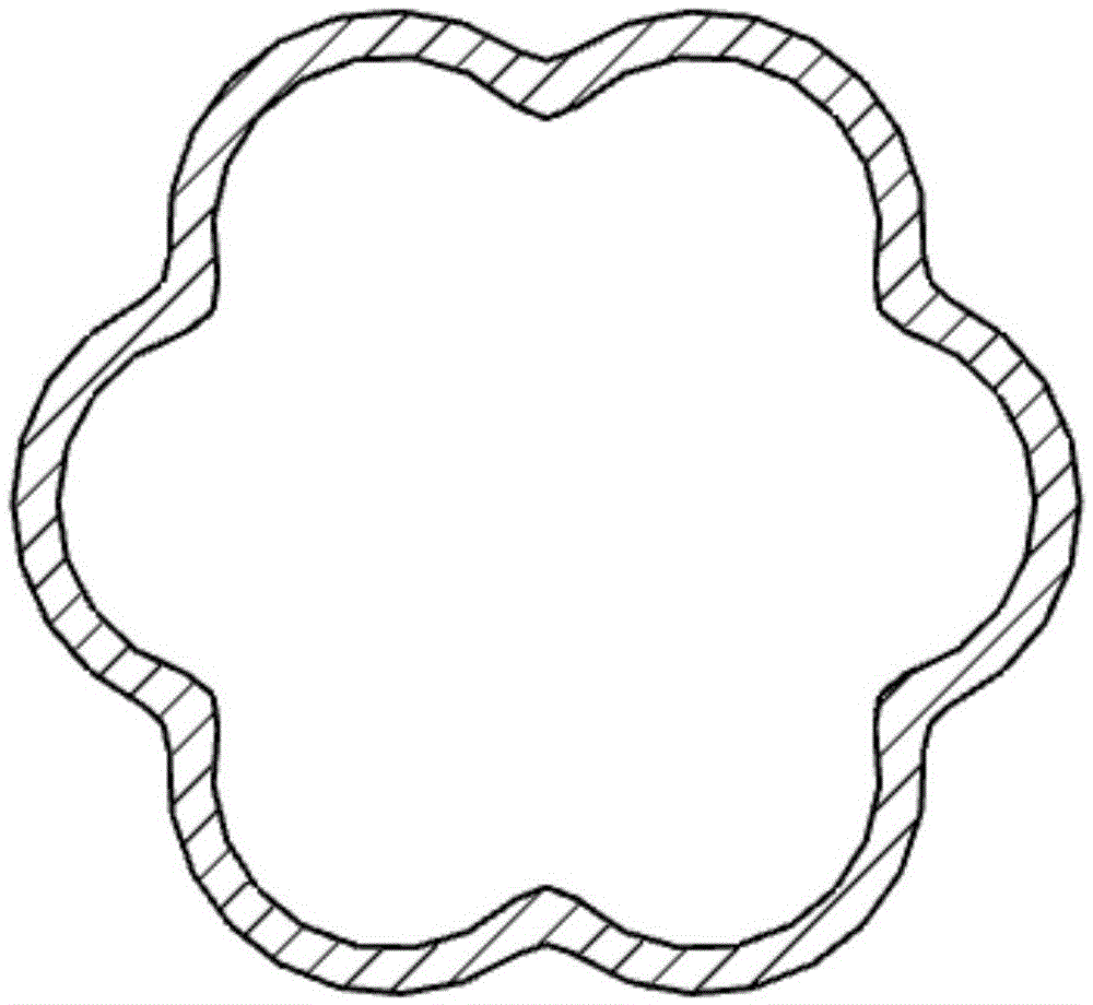 Petal-shaped wall surface evaporating pipe for micro combustion chamber