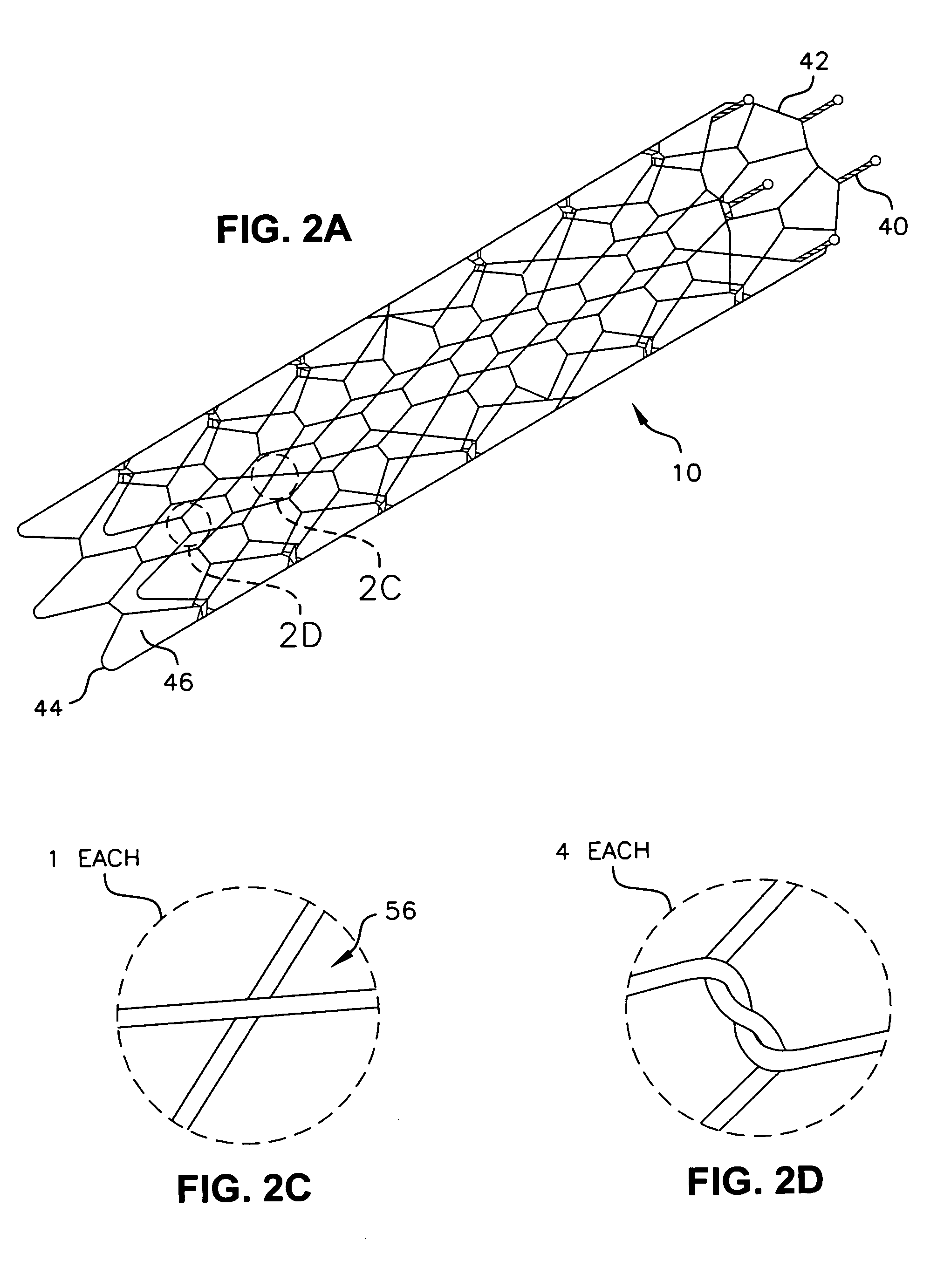 Low profile medical stent