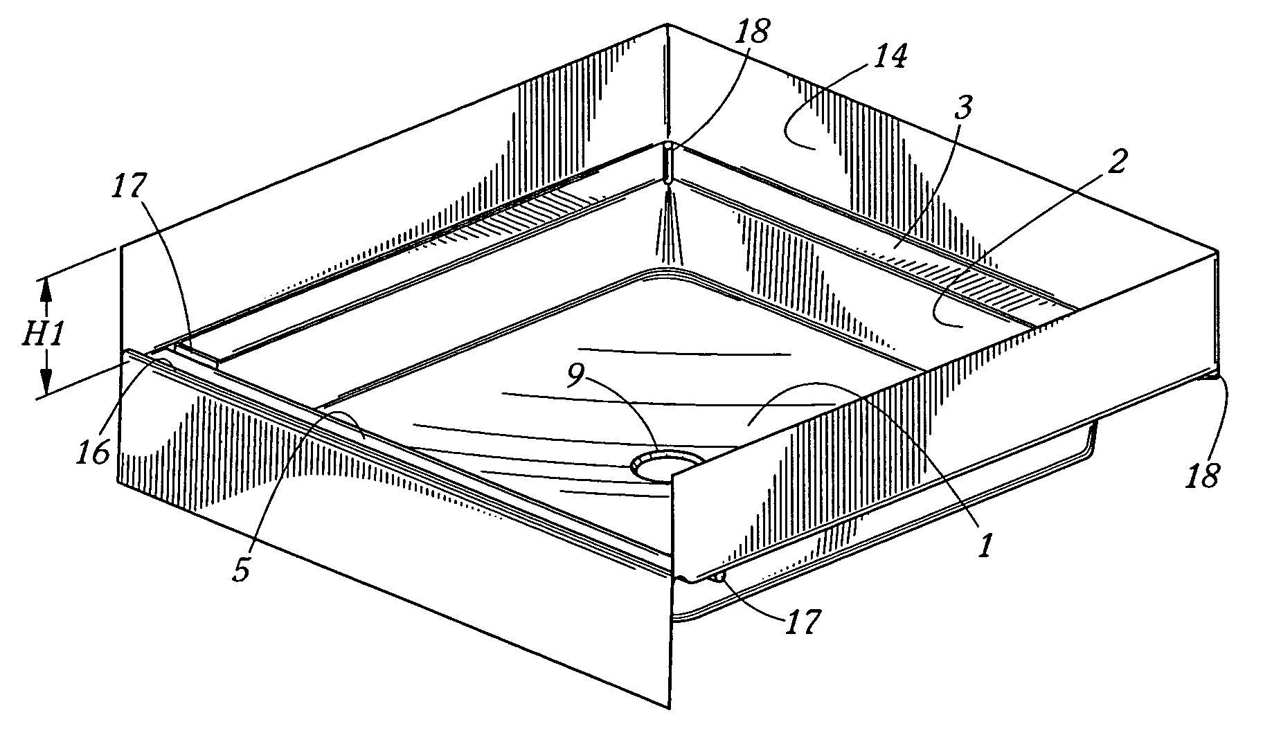 Shower receptor