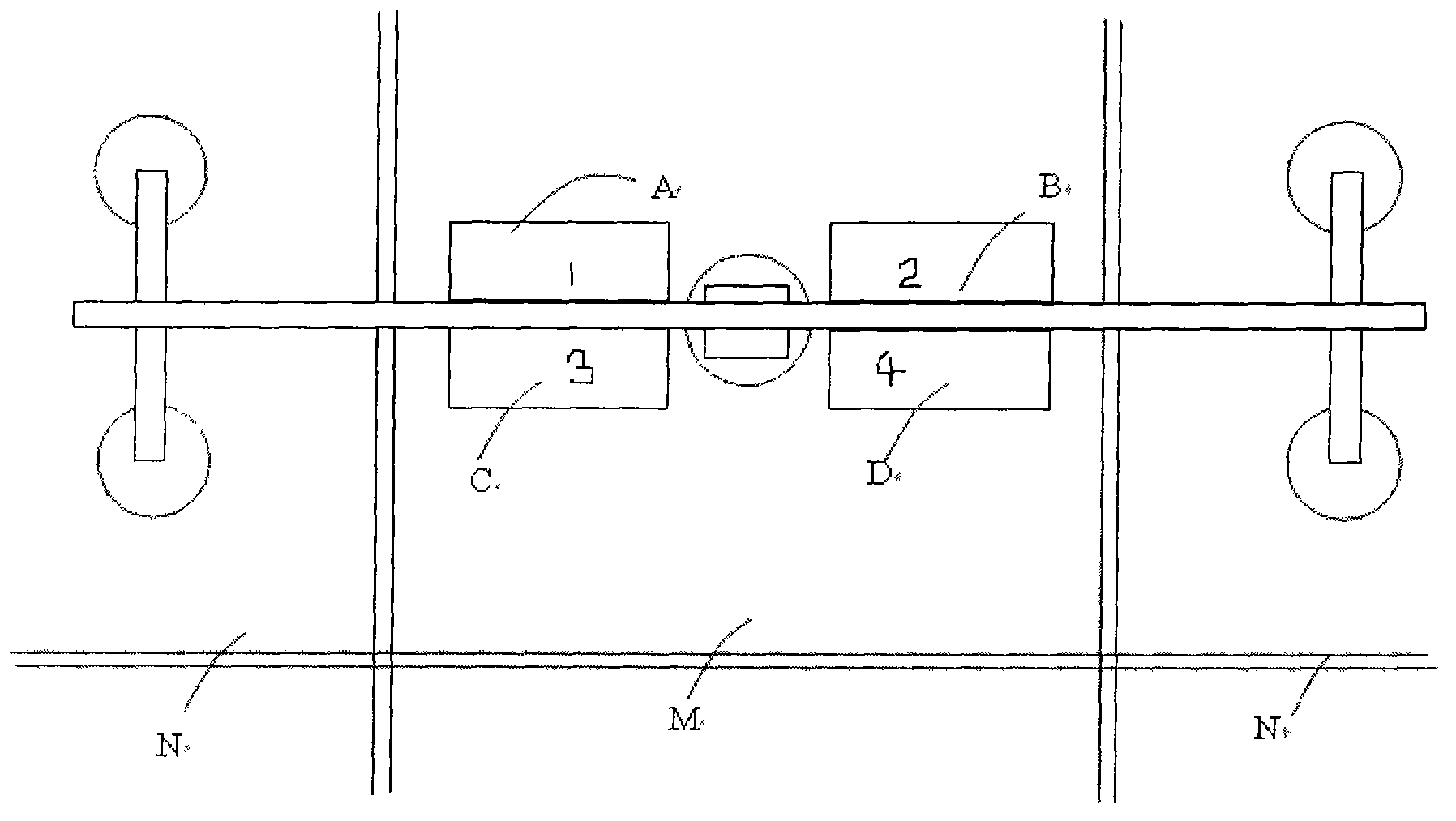 Field test system for mechanical properties of existing glass curtain wall structural adhesive